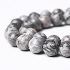4mm 90pcs A+ Natural Map Jasper Gemstone Beads Gray Energy Stone Healing Power - Image 3