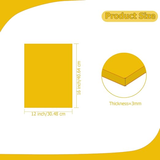 2 Pack 12'' x 16'' Opaque Yellow Acrylic Sheet, 3mm Thick Acrylic Plastic - Image 2