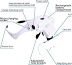 Hands Free Headband Magnifying Glass, USB Charging Head Magnifier - Image 4