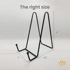 KINGDOM SOLUTIONS 6" 2-Pack Metal Stands Black – Book Stand – Sturdy Plate - Image 2