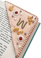 MOTEERLLU Personalized Hand Embroidered Corner Bookmark by MOTEERLLU