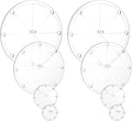 PH PandaHall 8pcs 4 Sizes Circle Template Sewing Rulers Set, 1/2/3/4inch by PHPandaHall