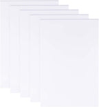 BENECREAT 5 Sheets 3mm White Foam Boards 11.8x7.8inch Rectangle Foam PVC Sheet by BENECREAT