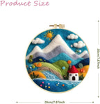 CaptainCrafts Needle Felting Kit, Wool Felt Supplies, Embroidery Hoops - Image 2