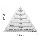 1 Pcs Transparent Quilting Templates Ruler, Triangle Shape Diamond Templates - Image 2
