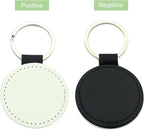 12 Pcs Sublimation Blank Keychains, PU Leather White Keychains Ornament Pendants - Image 4