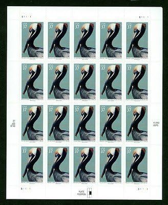 USPS Pelican Island Wildlife Sheet of Twenty 37 Cent Stamps Scott 3774 by United+States+Postal+Service