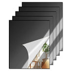 5 Pcs 12 x16 Inch Black Acrylic Mirror Sheet, 1/8 Inch Thick Opaque Glossy by CEUQIESO