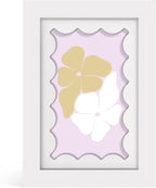 4x6 Picture Frame with Real Glass, Wooden cute 4 x 6 Photo Frame with Wavy Mat by THKRLOF