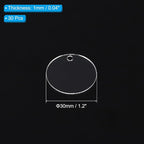 PATIKIL 1.2" Dia. Acrylic Circles, 30 Pack Round Clear Plastic Sheet Ornament - Image 2