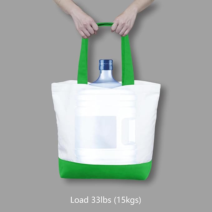 TOPDesign 1-Pack Super Strong Large 12oz Cotton Canvas Tote Bag, Reusable - Image 6