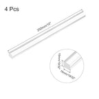 MECCANIXITY 4pcs Acrylic Square Rods 19/32" x 10" Clear Acrylic Dowel Rods - Image 2