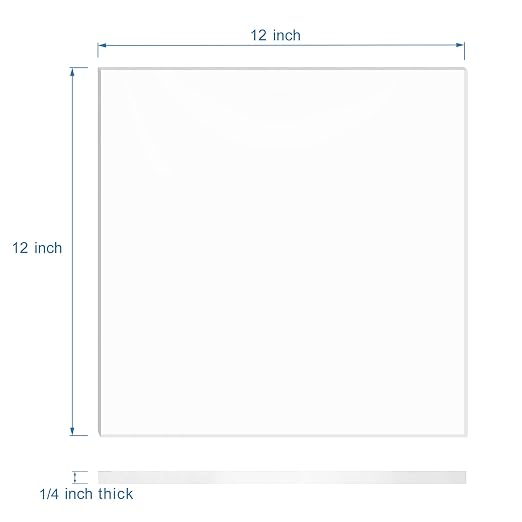 KAITELA Clear Acrylic Sheet 12" x 12" Cast Plexiglass Square 1/4" Thick - Image 3