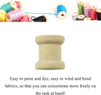 HAHIYO 0.6Inch 70pcs Natural Wood Unfinished Wooden Empty Thread Spool Smooth - Image 5