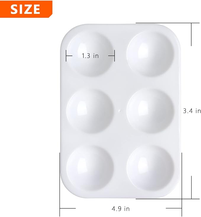 Tamaki 8 PCS Plastic Paint Tray Palettes, DIY Craft and Art Painting - Image 3