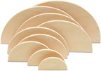 Round Wood Stacker Semicircles, 5 Sets of 10 Wooden Half Circle Cutouts by Woodpeckers