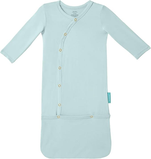 PurComfy Supersoft Baby Sleeper Gowns, Premium Bamboo Viscose Infant Nightgown Sleepers Preemie Newborn Snap Bundler