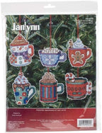 Janlynn Counted Cross Stitch Kit, Coca Mug Ornaments - Image 3