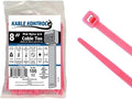 Kable Kontrol Pink Zip Ties 8 Inch 100 Pcs, 50 Lbs Tensile Strength, by KABLEKONTROL%C2%AE