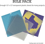 Samsill 50 Pack 12x12 .007 Clear Craft Plastic Sheets Compatible - Image 5