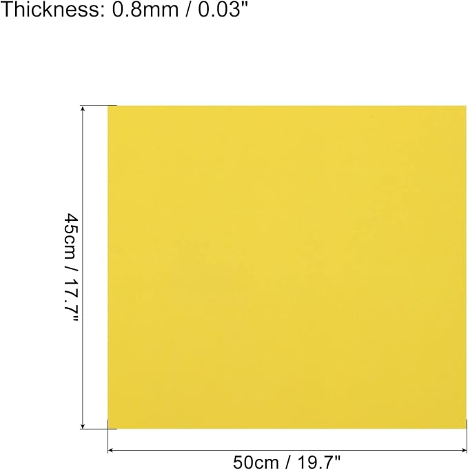 MECCANIXITY EVA Foam Sheets Yellow 19.7 Inch x 17.7 Inch 0.8mm Thick Crafts - Image 2