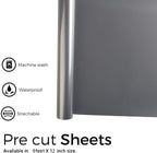 FUNKAKA Heat Transfer Vinyl Reflective Dark Gray HTV Roll, Reflective HTV Vinyl - Image 4
