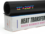 PU Heat Transfer Vinyl 12"×20ft Roll Black – HTV by GIO-FLEXHTVFashionMask