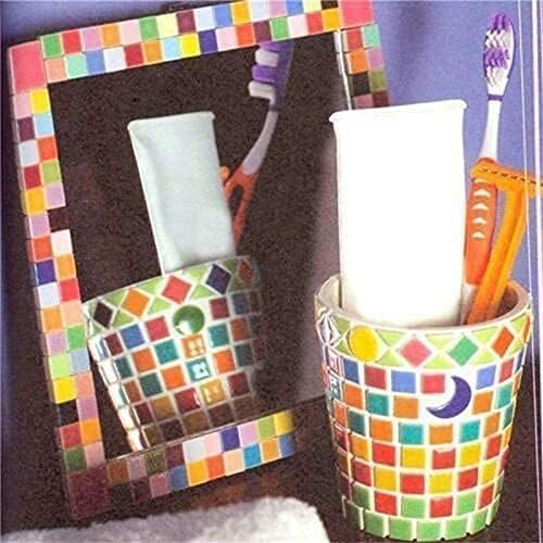 1.1LB Mixed Color Irregular Crystal Mosaic Tiles, Tiny Mini Mosaic Tile DIY - Image 3