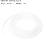 uxcell PET Expandable Sleeving 10ft 1/4" White Cable Management Sleeve Cord - Image 3