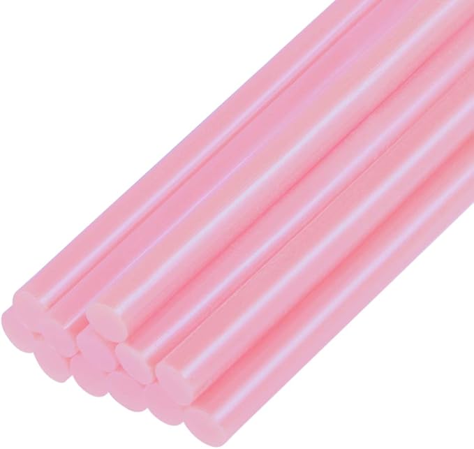 uxcell Mini Hot Glue Sticks for Glue Gun 7mm x 100mm Pink 12pcs by uxcell