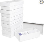 NUMINA 6 Pack 2-Row Large Card Storage Boxes, Holds up to 1800 Cards per Box by NUMINA