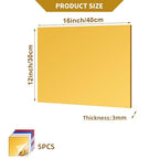5 Pcs 12 x16 Inch Colorful Acrylic Mirror Sheet, 1/8 Inch Thick Opaque Glossy - Image 3