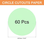 MECCANIXITY 60 PCS Light Green Circle Cutouts Paper, 6 Inch Round Cutouts - Image 2