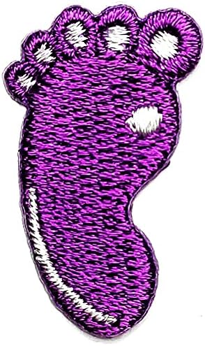 HHO Patch Set 3 Pieces. Mini Footprints Feet Purple Stickers Cartoon Kids - Image 3