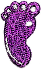HHO Patch Set 3 Pieces. Mini Footprints Feet Purple Stickers Cartoon Kids - Image 3