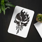 Goth Skull Stencil Template 11.69 x 8.27 Inch Reusable Plastic Halloween - Image 4