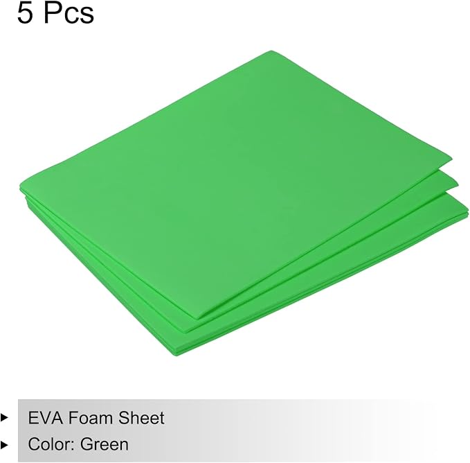 MECCANIXITY EVA Foam Sheets Green 7.6 Inch x 5.9 Inch 2mm Thickness - Image 3