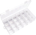 IOOLEEM 18 Grids Adjustable Dividers Plastic Bead Organizer Box, Organizer by IOOLEEM