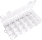 IOOLEEM 18 Grids Adjustable Dividers Plastic Bead Organizer Box, Organizer by IOOLEEM