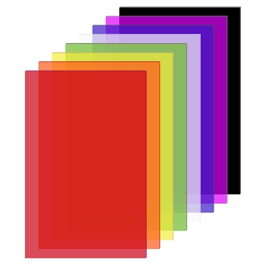 8 Pack Colored Acrylic Sheets 8 x 12 Inch, 1/8 Inch Thick, 8 Colors | by BESARME