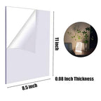2-Pack Clear Acrylic Sheets, 8.5x11 inch Plexiglass Sheets 2mm | 1/12inch Thick - Image 3