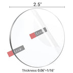 Enoin 30pcs 2.5 inch Clear Plexiglass Sheet 1/16 Inch Thick Disc Circle Acrylic - Image 2
