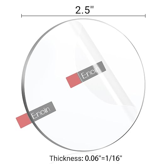 Enoin 30pcs 2.5 inch Clear Plexiglass Sheet 1/16 Inch Thick Disc Circle Acrylic - Image 2