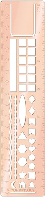 Metal Bookmark Ruler for Journals, Habit Tracker, Drawing Measuring Tools by Unknown