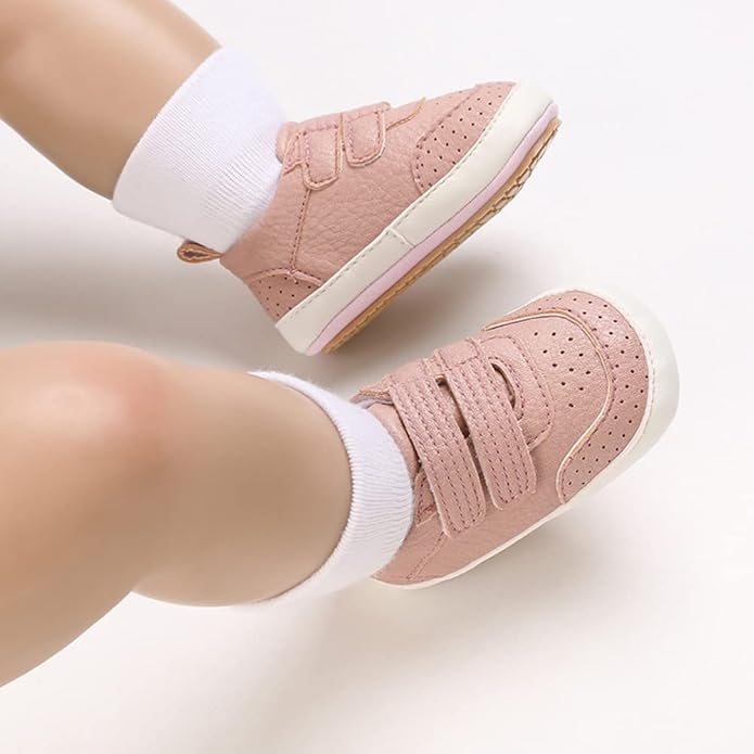 Clowora Baby Boys Girls Shoes Non-Slip Rubber Sole Sneakers Infant First Walking Toddler Crib Shoes Newborn Loafers Flats.