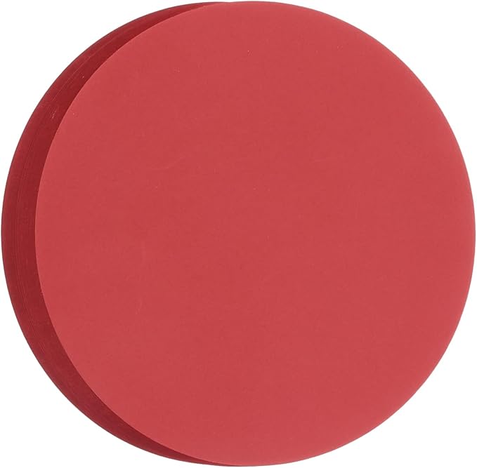 MECCANIXITY 60 PCS Red Color Circle Cutouts Paper 7 Inch Round Card Stock Thick by MECCANIXITY