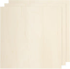 MECCANIXITY 3pcs Basswood Sheets 12 x 12 x 5/32 Inch Unfinished Wood Boards by MECCANIXITY