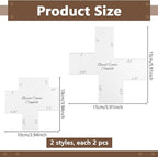 INFUNLY 4pcs Boxed Corner Template 2 Size Cutting Corners Template - Image 2