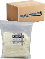 Kable Kontrol Cable Zip Ties Natural White 10, 50 Lbs Tensile Strength by KABLEKONTROL%C2%AE