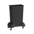 23 Gallon Black Slim Jim Trash Can with Dolly